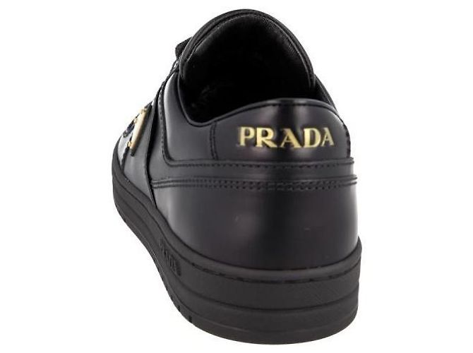 Prada Downtown Leder-Sneaker Schwarz - Ansicht 4