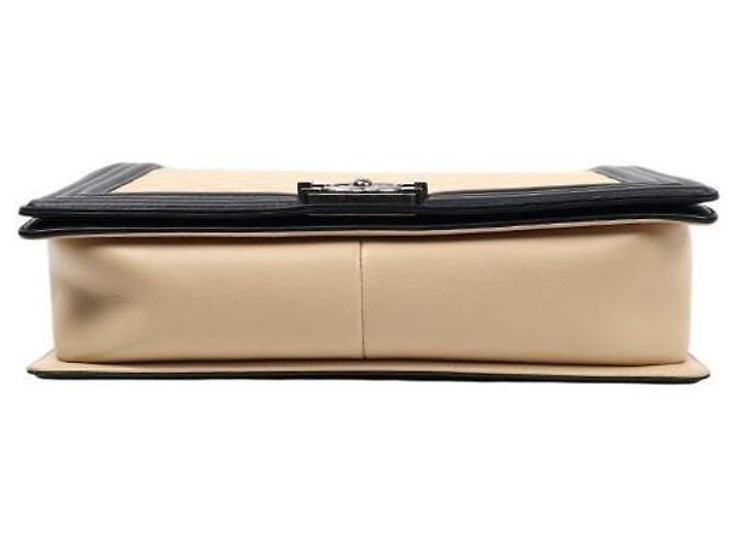 Chanel Borsa a Spalla Boy Large Beige Marrone - vista 4