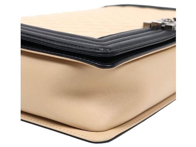 Chanel Borsa a Spalla Boy Large Beige Marrone - vista 5