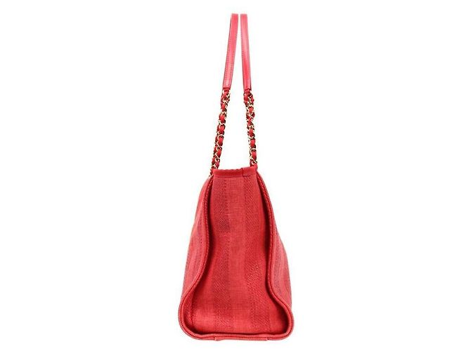 Chanel Rote Deauville Tasche - Ansicht 2