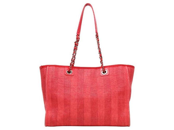 Chanel Rote Deauville Tasche - Ansicht 3
