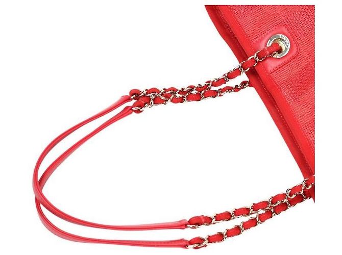 Chanel Rote Deauville Tasche - Ansicht 5