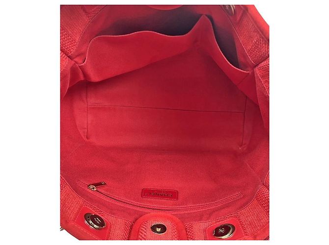 Chanel Rote Deauville Tasche - Ansicht 6