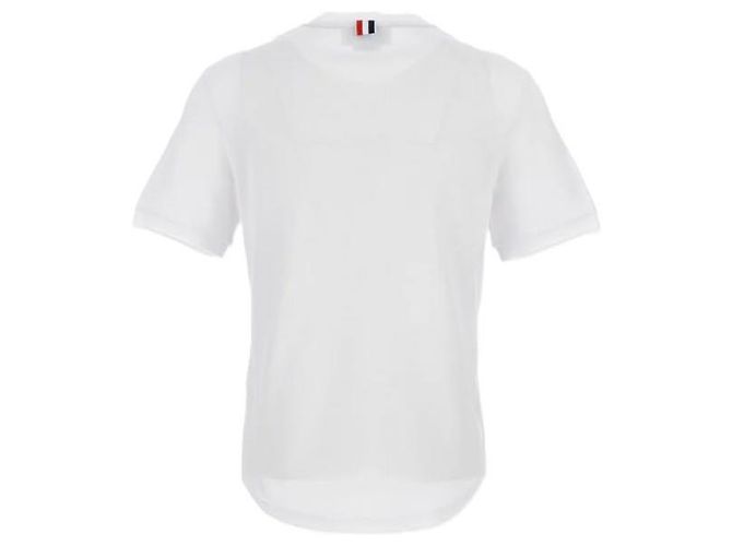 Thom Browne Cotton Milano T-Shirt mit Tasche Weiß - Ansicht 4