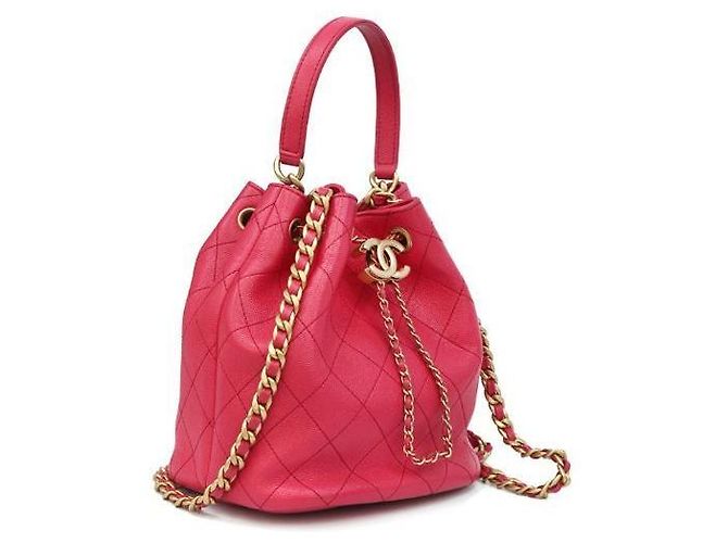 Chanel Borsa a secchiello con coulisse rosa - vista 2