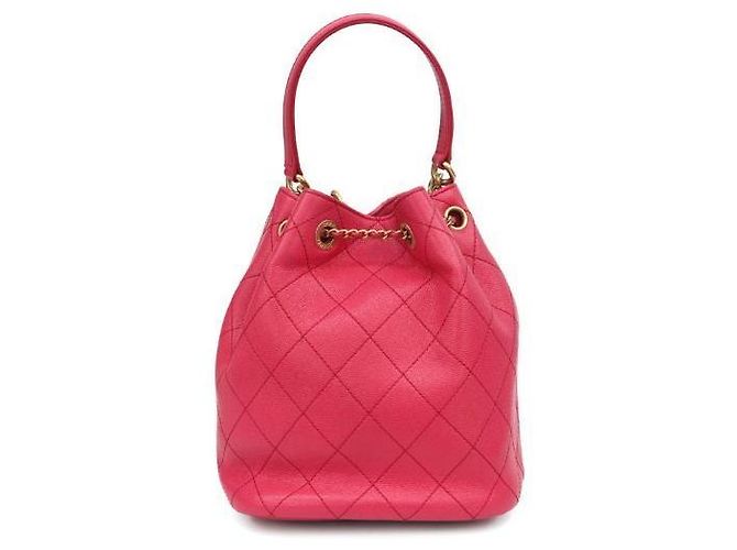 Chanel Borsa a secchiello con coulisse rosa - vista 4