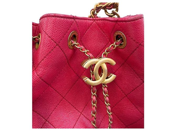 Chanel Borsa a secchiello con coulisse rosa - vista 6
