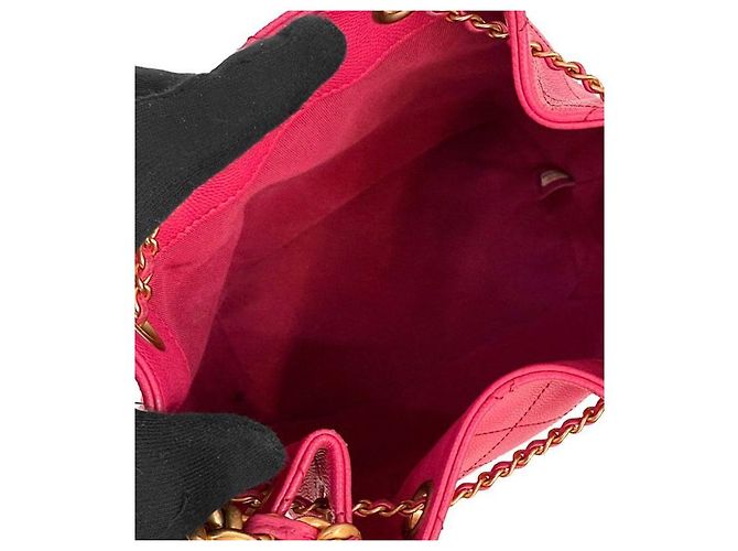 Chanel Borsa a secchiello con coulisse rosa - vista 7