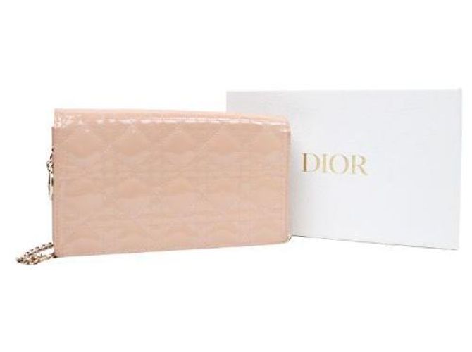 Dior Borsa a tracolla Lady WOC in vernice rosa - vista 4