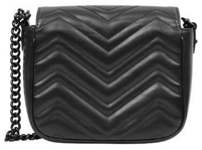 Gucci Borsa a Spalla Black Marmont Nero - vista 3