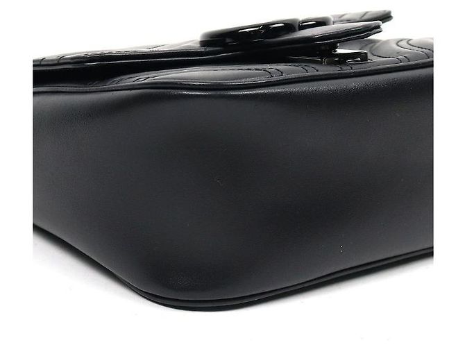 Gucci Borsa a Spalla Black Marmont Nero - vista 5