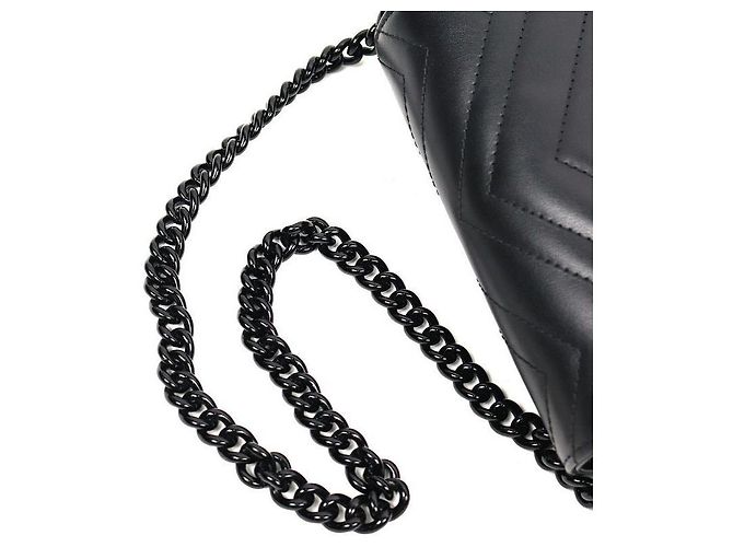 Gucci Borsa a Spalla Black Marmont Nero - vista 8