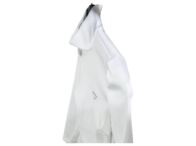 Prada Langarmshirt aus Stretch-Satin mit Triangle-Logo Silber - Ansicht 2