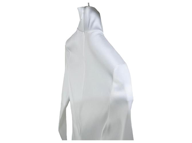 Prada Langarmshirt aus Stretch-Satin mit Triangle-Logo Silber - Ansicht 4