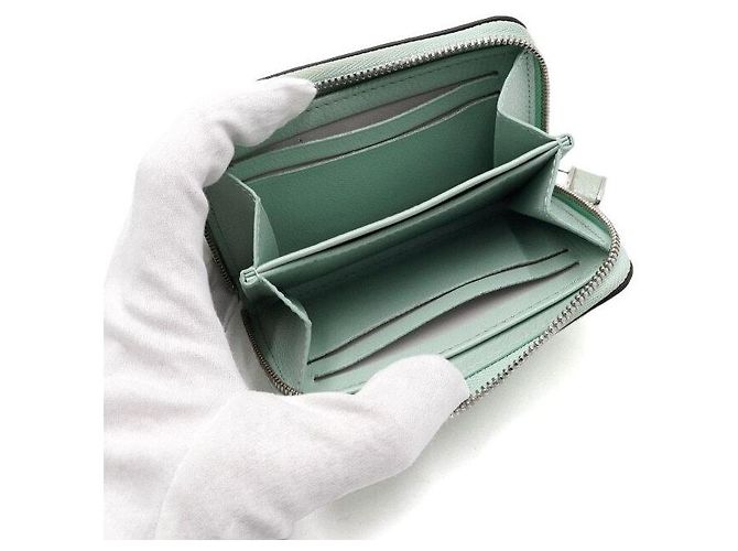 Louis Vuitton Portafoglio con zip in struzzo Unisex Verde - vista 5