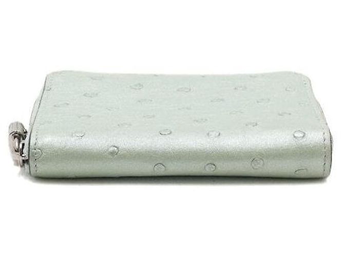 Louis Vuitton Portafoglio con zip in struzzo Unisex Verde - vista 6