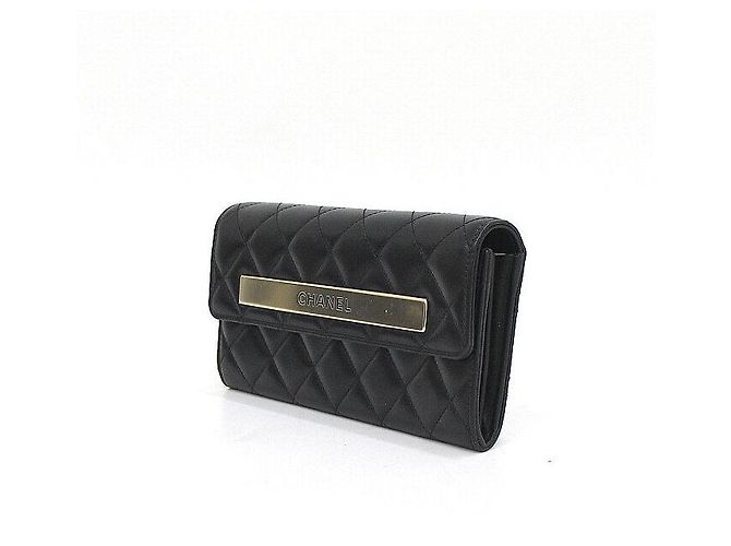 Chanel Portafoglio Lungo da Donna Trendy CC in Agnello Nero - vista 3