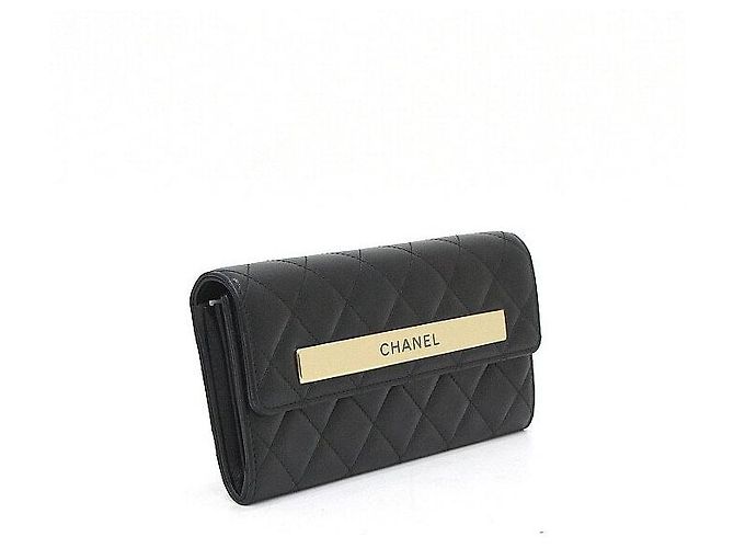 Chanel Portafoglio Lungo da Donna Trendy CC in Agnello Nero - vista 4