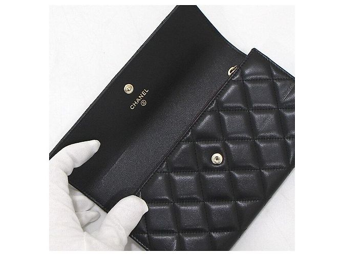 Chanel Portafoglio Lungo da Donna Trendy CC in Agnello Nero - vista 6