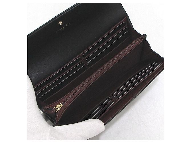 Chanel Portafoglio Lungo da Donna Trendy CC in Agnello Nero - vista 7
