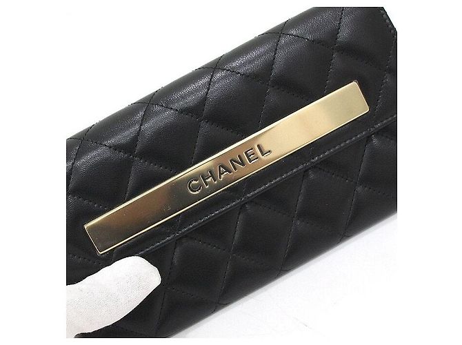 Chanel Portafoglio Lungo da Donna Trendy CC in Agnello Nero - vista 8