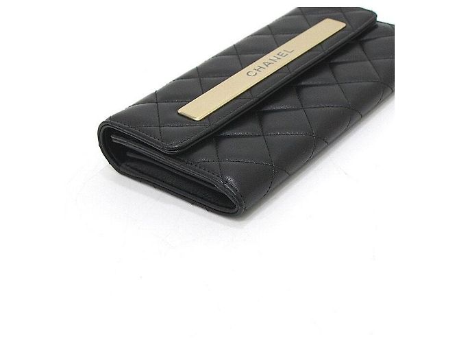 Chanel Portafoglio Lungo da Donna Trendy CC in Agnello Nero - vista 9