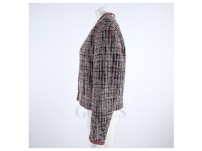 Chanel Tweed-Jacke Schwarz - Ansicht 2