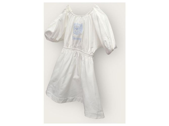 Burberry Robe en soie blanche Thomas Bear pour enfants - vue 2