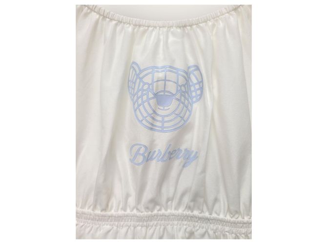 Burberry Robe en soie blanche Thomas Bear pour enfants - vue 3