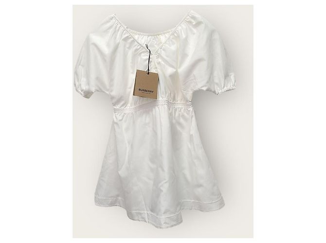 Burberry Robe en soie blanche Thomas Bear pour enfants - vue 4