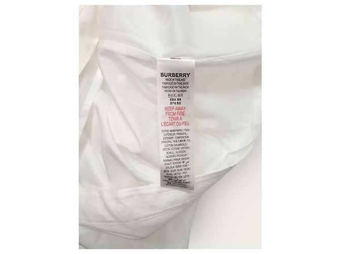 Burberry Robe en soie blanche Thomas Bear pour enfants - vue 5