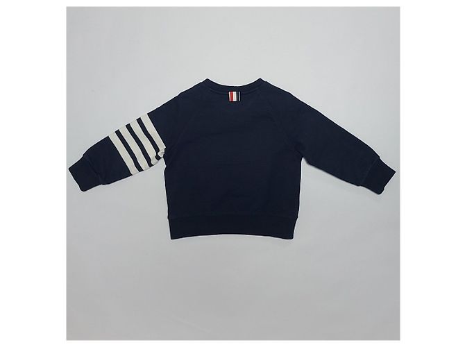 Thom Browne Kids Bar Sweatshirt Navy Blau - vista 2
