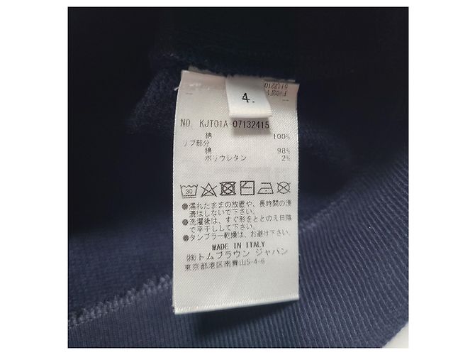 Thom Browne Kids Bar Sweatshirt Navy Blau - vista 7