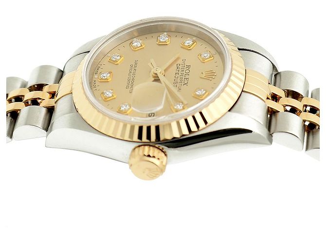 Rolex Reloj Combo Datejust After Diamond para Mujer Dorado - vista 12