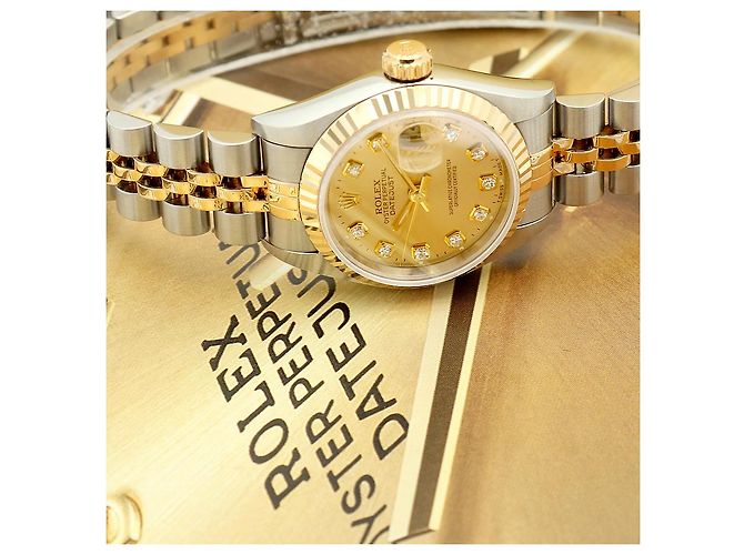 Rolex Reloj Combo Datejust After Diamond para Mujer Dorado - vista 22