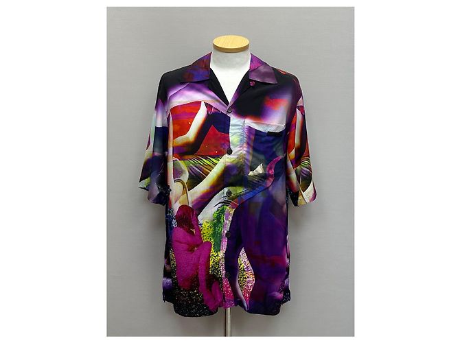 Prada Camicia a maniche corte in viscosa di rayon stampata Multicolore - vista 2