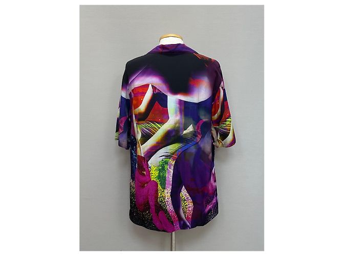 Prada Camicia a maniche corte in viscosa di rayon stampata Multicolore - vista 3