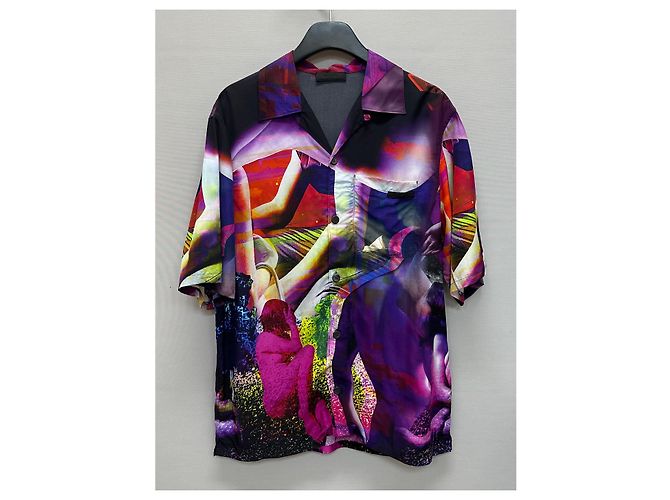 Prada Camicia a maniche corte in viscosa di rayon stampata Multicolore - vista 4