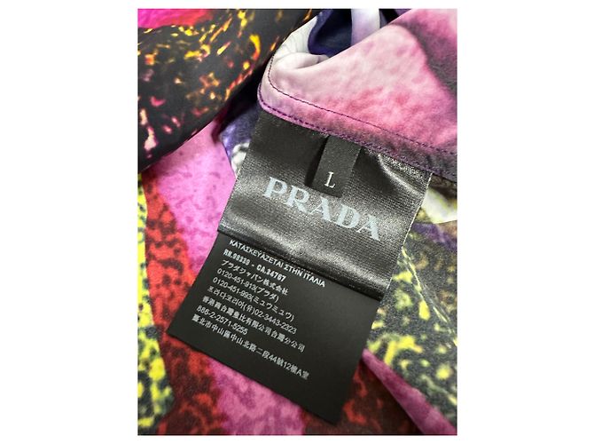 Prada Camicia a maniche corte in viscosa di rayon stampata Multicolore - vista 6