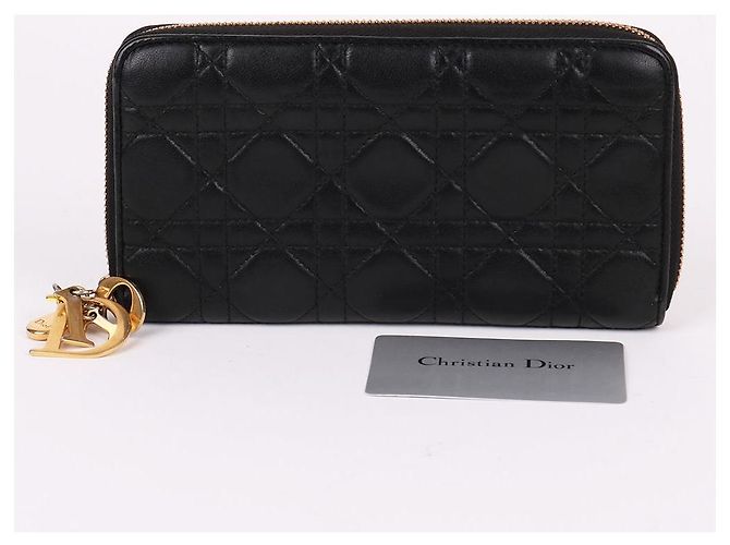 Dior Portafoglio lungo con zip Cannage nero Christian - vista 10