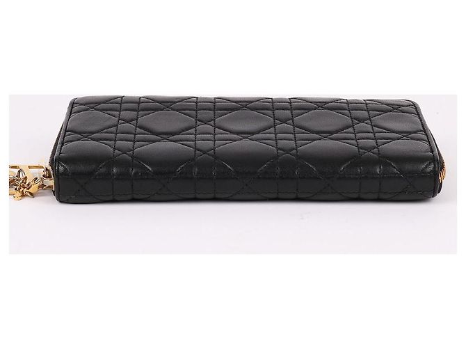 Dior Portafoglio lungo con zip Cannage nero Christian - vista 6