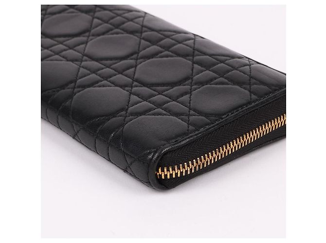 Dior Portafoglio lungo con zip Cannage nero Christian - vista 7