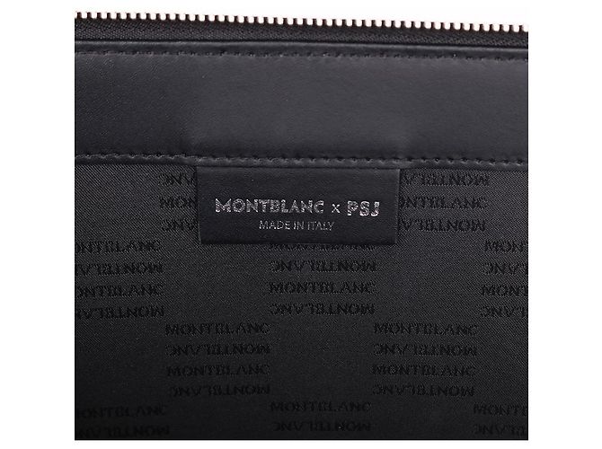 Montblanc Grande clutch portafoglio con zip nera Nero - vista 11