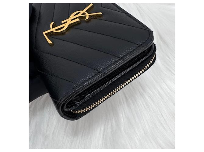 Saint Laurent Monogram Compact Wallet Schwarz - Ansicht 11