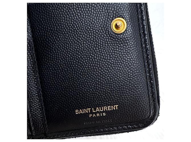 Saint Laurent Monogram Compact Wallet Schwarz - Ansicht 12