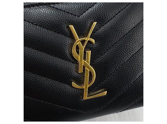 Saint Laurent Monogram Compact Wallet Schwarz - Ansicht 5