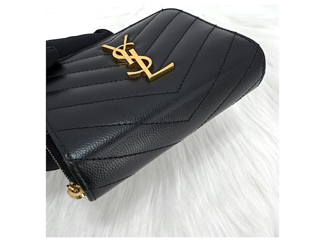 Saint Laurent Monogram Compact Wallet Schwarz - Ansicht 8