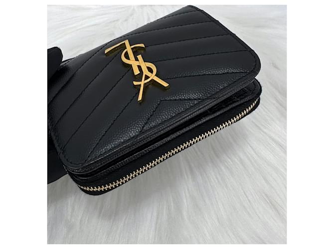 Saint Laurent Monogram Compact Wallet Schwarz - Ansicht 9