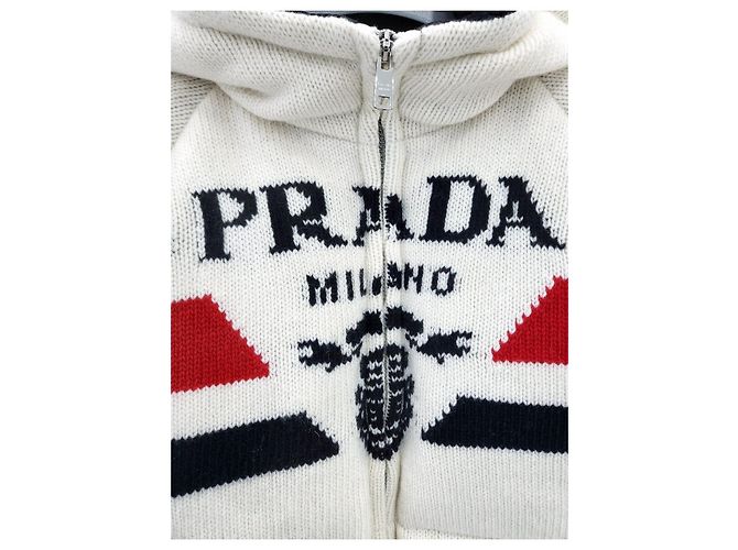 Prada Chaqueta de cachemira para mujer Blanco - vista 3