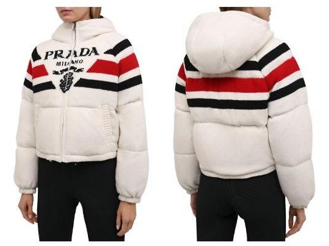 Prada Chaqueta de cachemira para mujer Blanco - vista 9